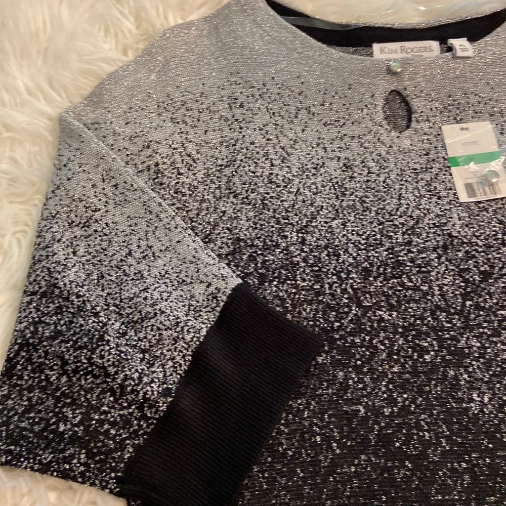 Beautiful Kim Rogers Shirt size PL brand new with tags color silver and black - Picture 10 of 12